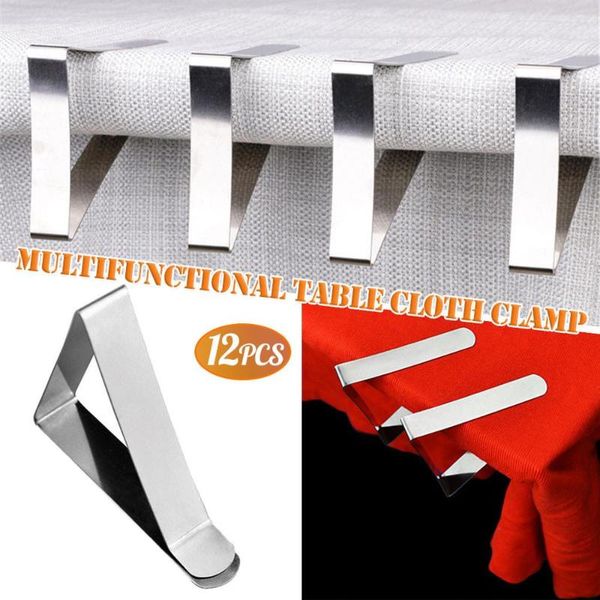 

clothing & wardrobe storage 12pcs stainless steel tablecloth clamps wedding promenade table cover holder clip promenade/round board stable c