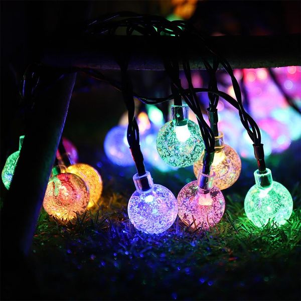 

solar lamps light useful 50led landscape lamp bubble ball string flash romantic