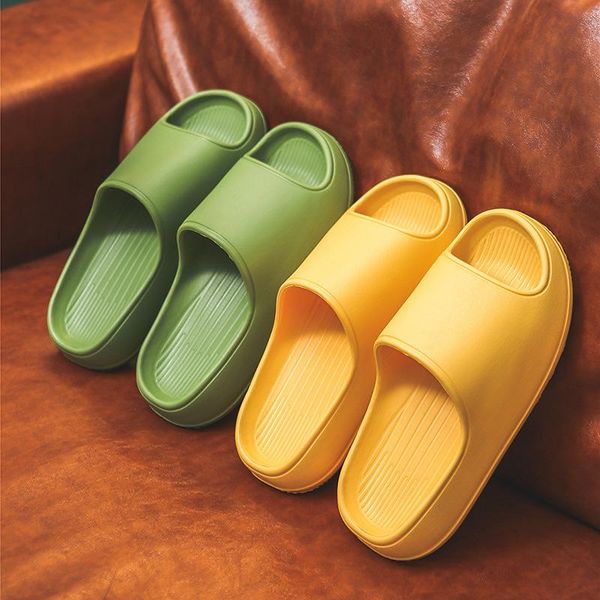 

slippers indoor eva leisure women men anti-slip soft light platform shoes summer bathroom sandals bath slides home, Black