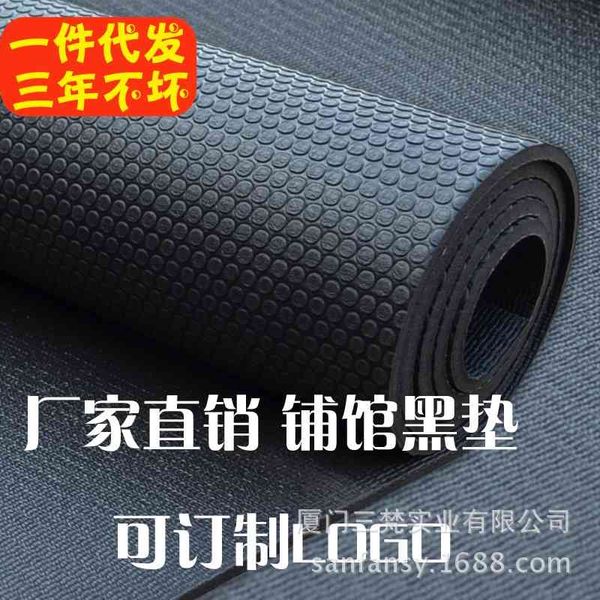 

high density pvc anti slip yoga fitness durable shop hall black frog mat