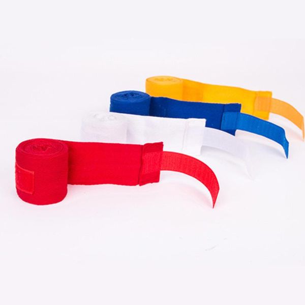 

wrist support 1 pair 2.5m cotton hand wraps bandage handguard wraping belt sticking pad design protecting nylon strap for karate sanda bo, Black;red