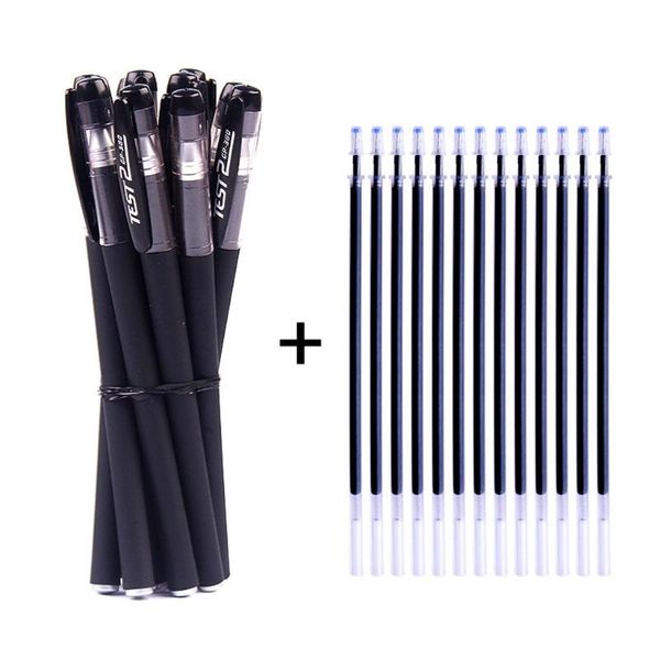 

pcs 0.5mm gel pens +50 refills set office school writing stationery gifts