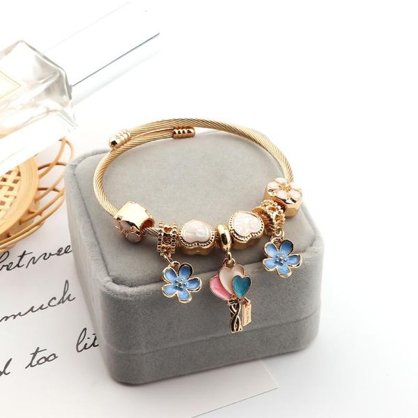 

charm bracelets bracelet 2021 trend fashion women's couple adjustable size cz zircon luxury jewelry girlfriend anniversary gift, Golden;silver