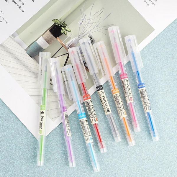 

gel pens 8pcs/set colourful pen cute neutral student gift scrapbook planner stationery support kawaii wholesale