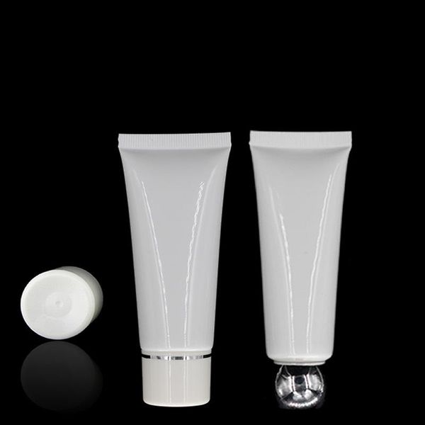 

cosmetic soft tube 30g 30ml empty white skin care refillable makeup packaging hand cream emulsion plastic squeeze tube