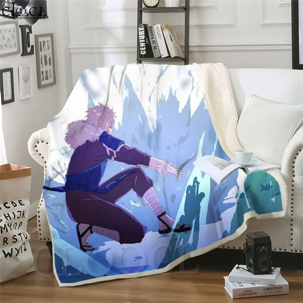 

cloocl blankets japan anime naruto senju tobirama 3d print street style air conditioning blanket sofa teens bedding throw plush quilt