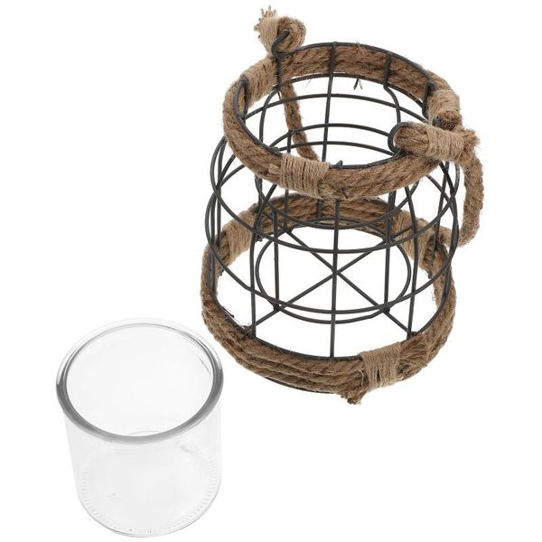 

candle holders 1pc iron craft container decorative wind lantern candleholder ornament
