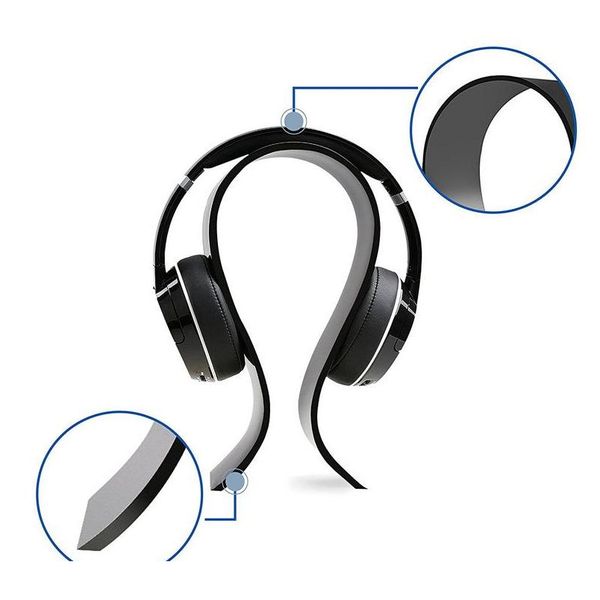 

new arrival fashion clear black plastic stand for headphone for wireless store headset display stand for shop gxxoq v4g97