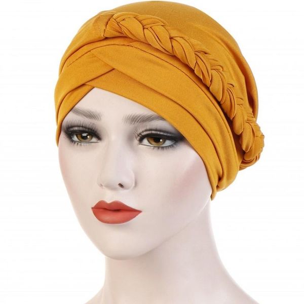 

turbans african head wraps women side knot twist plain hijab bandanas 2021 new streetwear headscarf africa headtie female bonnet, Red