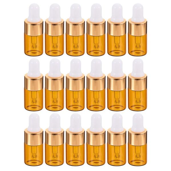 

storage bottles & jars 25pcs 2ml portable glass dropper bottle mini essential oil
