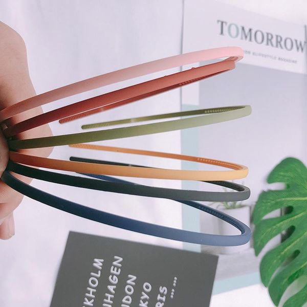 

hair accessories ladies fashion solid color headband 4mm plastic women headwear for girls party
