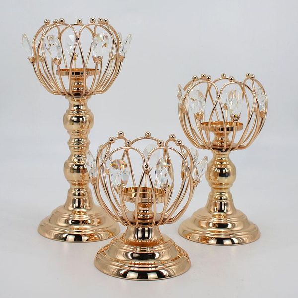 

candle holders selling handicraft lotus crystal metal holder home accessories gift table decoration