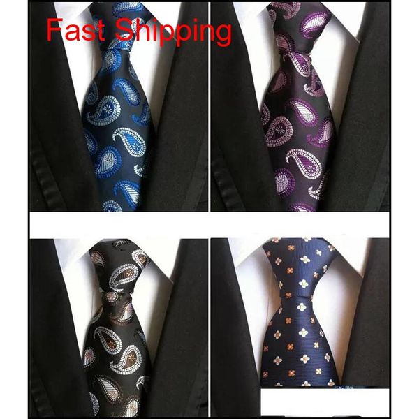 

classic men's necktie paisley tie jacquard neck ties fashion mens wedding striped dots floral business ties more tha qylpfk bdefashion, Blue;purple