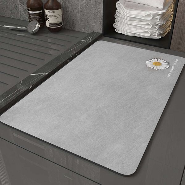 

daisy simple suede non slip mat floor mat household bathroom door mat
