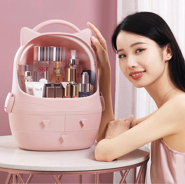 

storage boxes & bins cosmetic box makeup organizer large capacity jewelry lipstick container deskdrawer brushes holder