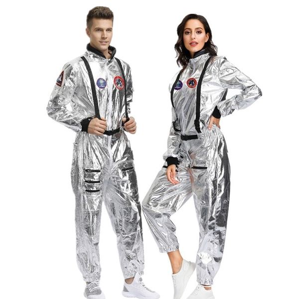 

2021 new arrival astronaut space jumpsuit halloween cosplay party pilots couple costume cx200817, Black