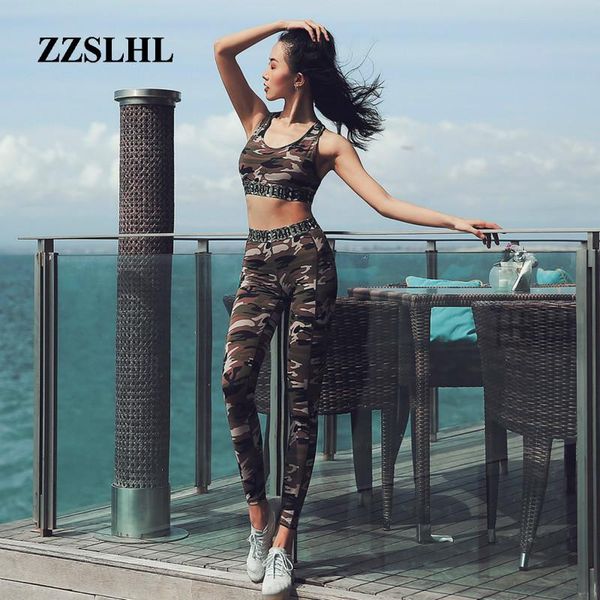 

yoga outfits female breathable camouflage print sets sports fitness wear for sport set gym women clothing patchwork 2 pcs, White;red