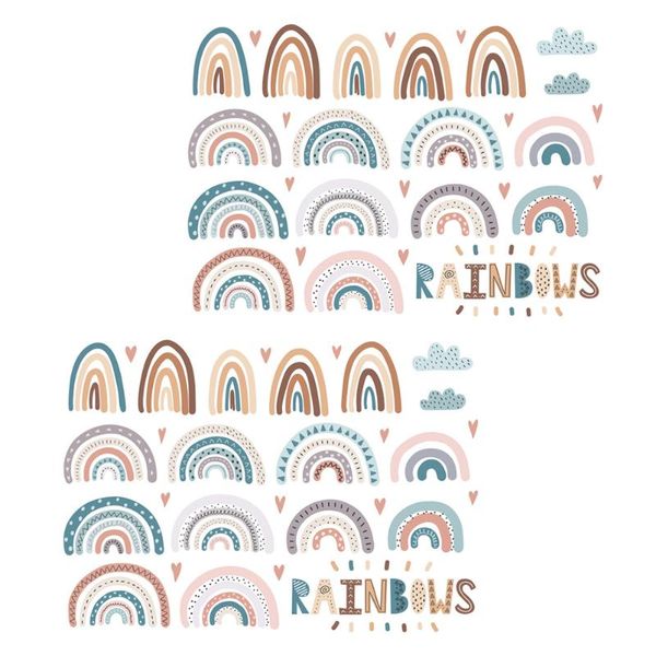 

wall stickers 2 sets practical sticker cartoon cloud and rainbow decals kids room