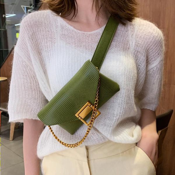 

messenger trade bag pattern chest 2021 chain korean fashion female trend foreign new shoulder waist lizard dvcpr
