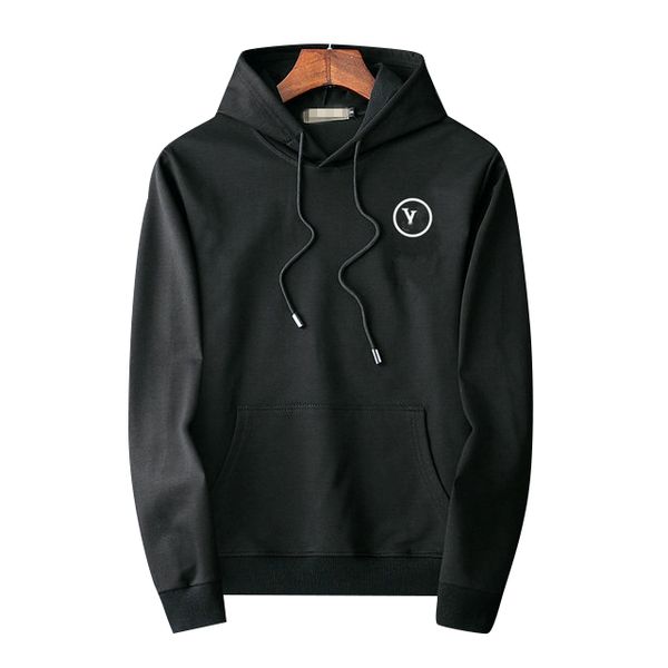 

men's hoodies autumn pure cotton long-sleeved hooded clothes couple letter embroidery pullover m-3xl, Black