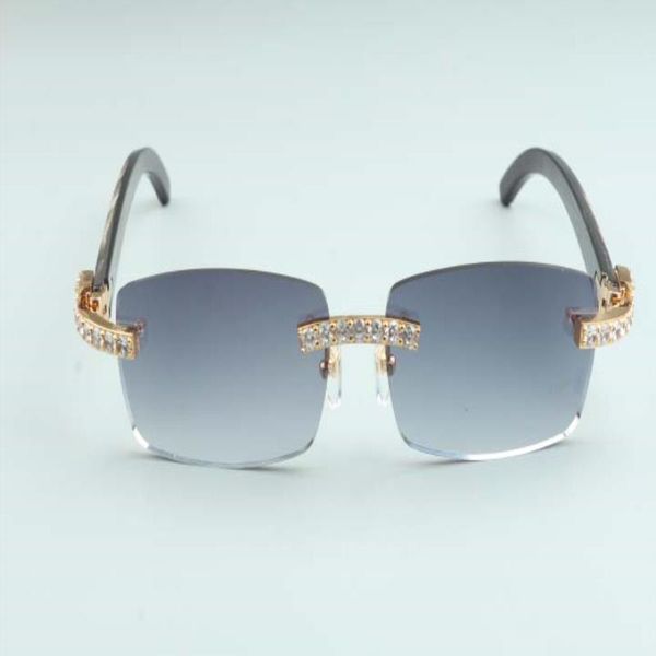

size: luxury new natural 3524012 56-18-140mm horned mirror sunglasses sunglasses, fringe (2) years yellow diamond lens 20 striped sungl nbxl, White;black