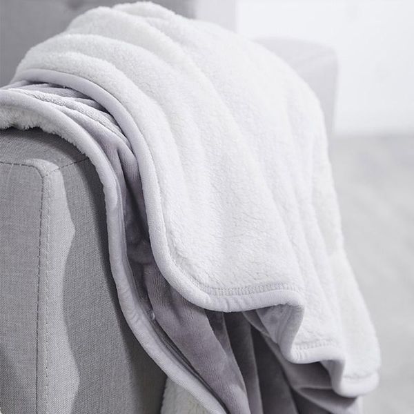 

double-layer blanket thickened cape shawl winter warm wrap throw rug for women men