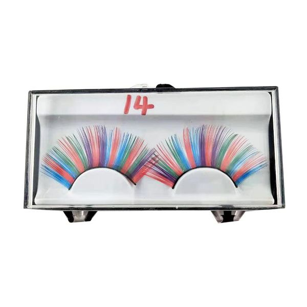 

false eyelashes colorful, slender, thick, handmade, fairy manga eyes, a pair of essential artifacts color