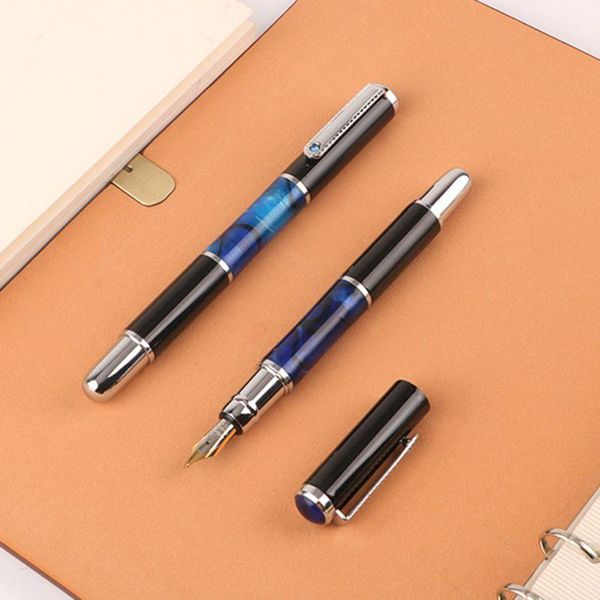 

luxury metal ballpoint fountain pen business student writing calligraphy office school supplies 0.5mm r66c