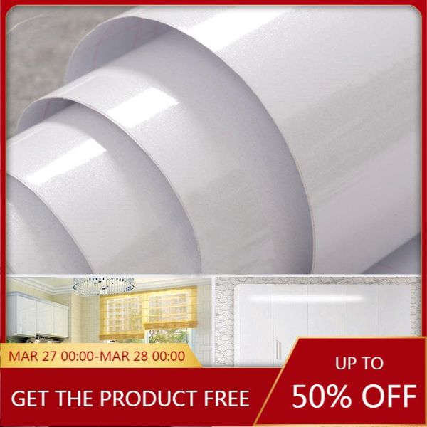 

wallpapers kitchen plain white wallpaper films refurbished wardrobe clothes cupboard door deskfurniture home decor