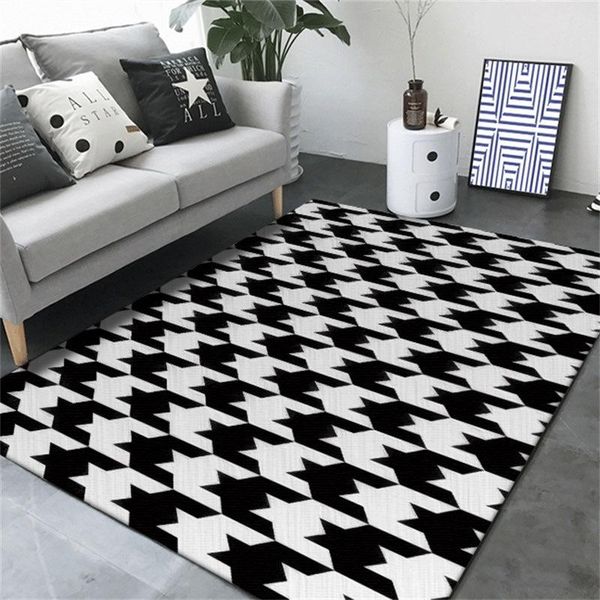 

carpets black and white fashion classic stripe design for living room home crystal velvet printed large area floor mats carpet