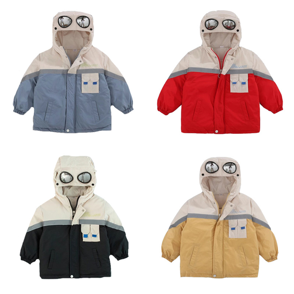 

2021winterduckdownhoodedjacketforkidswithglassechildrensouterwearfashionoutfitscoatgirlboywinterjumpsuitkids, Blue;gray