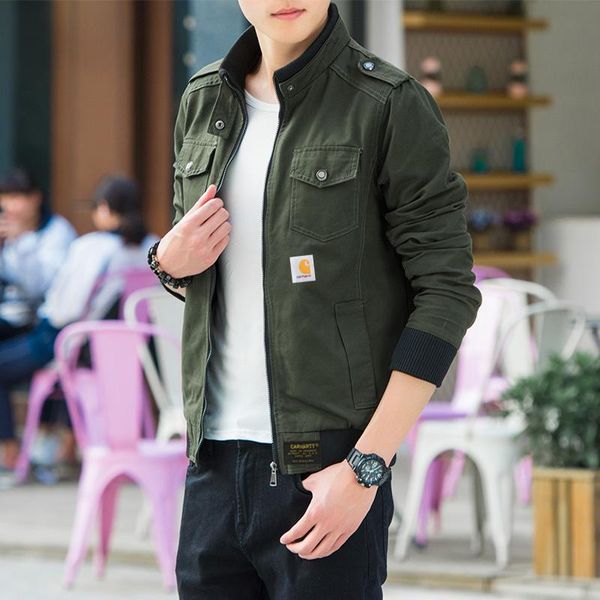 

men's jackets winter style cotton jacket casual stand collar fashion sports self-cultivation frock coat, Black;brown
