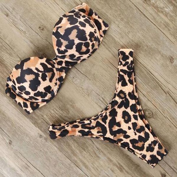 

bikini swimwear women swimsuit 2021 leopard brazilian set push up bathing suit female summer beach wear swimming biquini women's, White;black