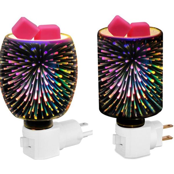 

fragrance lamps 3d creative colorful wax melting lamp plug-in dimming bedroom incense stove table night light decor ch