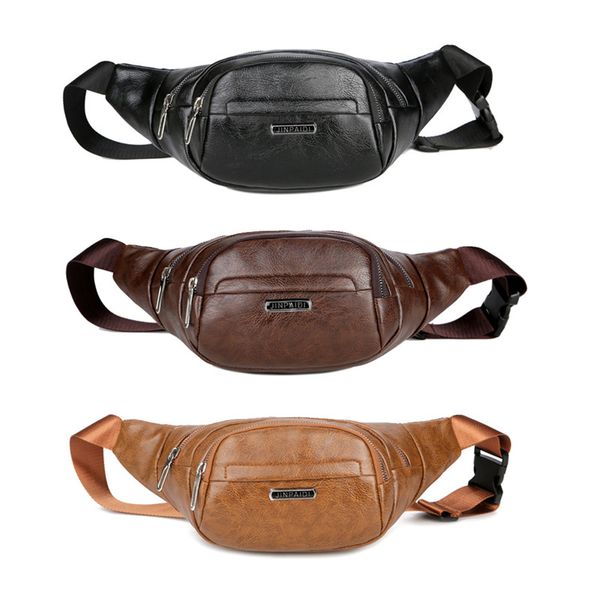 

null 2019 mens waist fanny pack belt bag leather outdoor sport small wallet purse