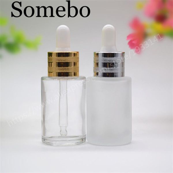 

storage bottles & jars 500pcs 30ml dropper amber glass liquid for essential basic pipette bottle refillable