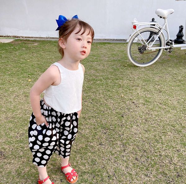

two 2021 summer vest dress new korean girls' piece children's suit