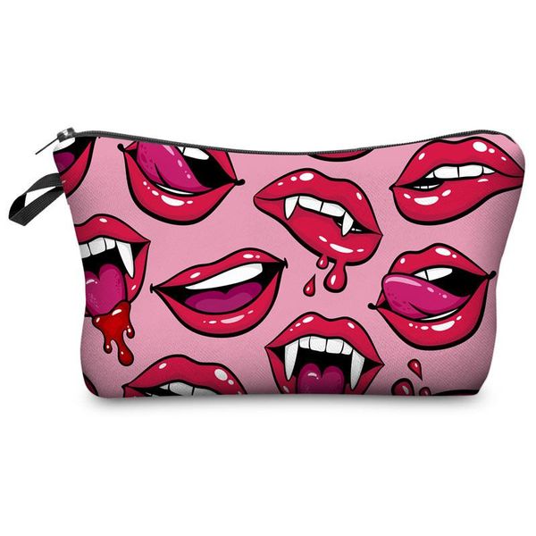 

cosmetic bags & cases printing makeup bag with multicolor pattern cute organizer pouchs for travel ladies pouch women