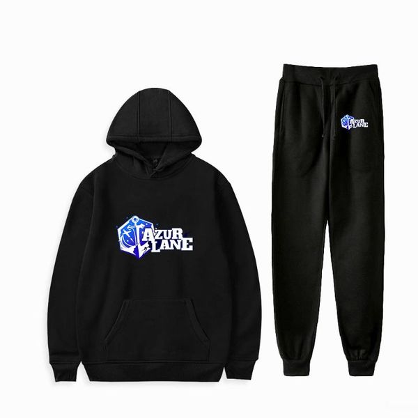 

men's tracksuits azur lane casual fashion fall suit hoodies sportswear hoodie sweatshirt+pant two pieceset, Gray