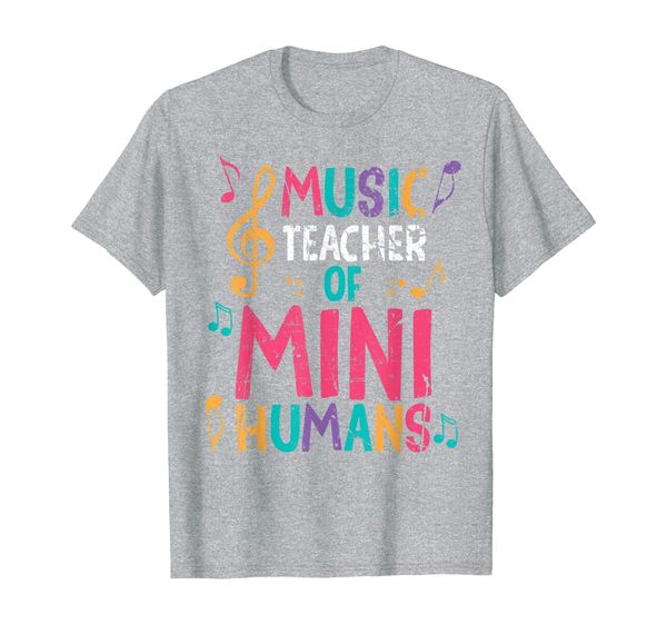 

music teacher of mini humans / back to school t-shirt, White;black