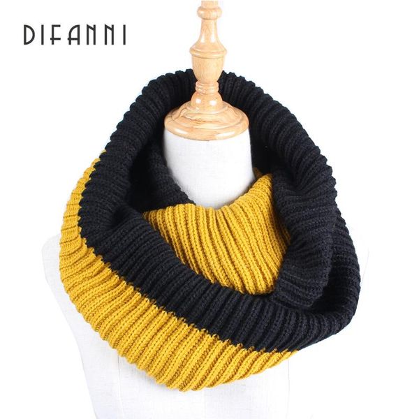 

scarves [difanni] fashion korean autumn winter scarf women warm knit neckwarmer circle ring lonpring female wrap two color, Blue;gray