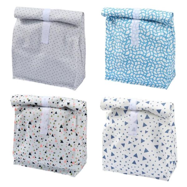 

hanging baskets waterproof canvas lunch bag reusable insulated bento aluminum foil picnic cooler portable eco friendly bags