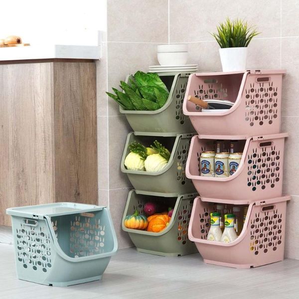 

storage baskets kitchen basket food container vegetable and fruit rack sundries box hollow bathroom supplies