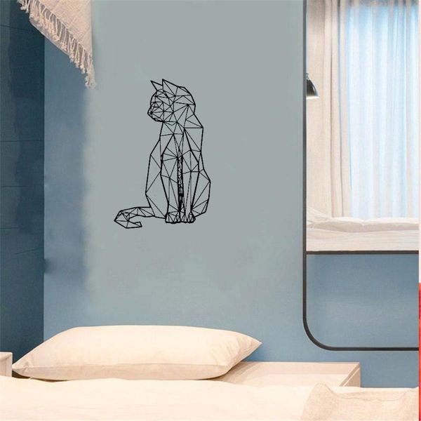 

wall stickers creative cat geometry sticker home decor for baby's room living bedroom decoration decals ph753
