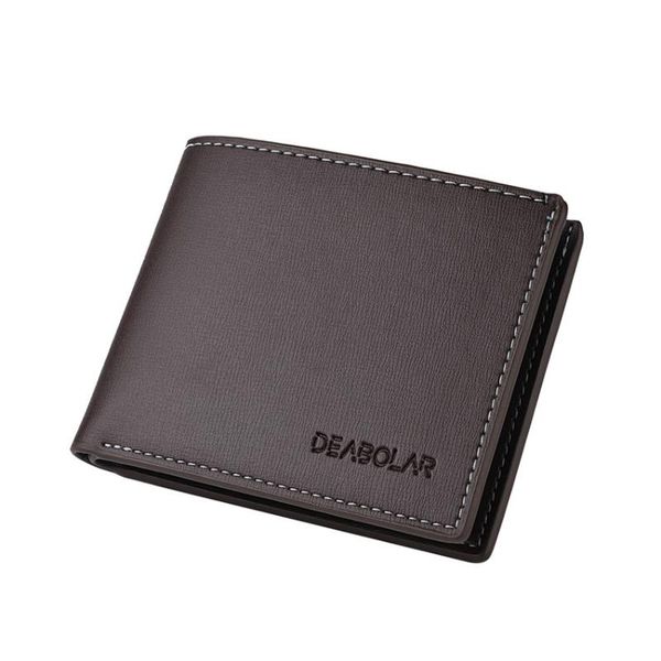 

2021 fashion men wallet leather vintage mens clutch bag coin purse card holder short slim male money bag purses, Red;black