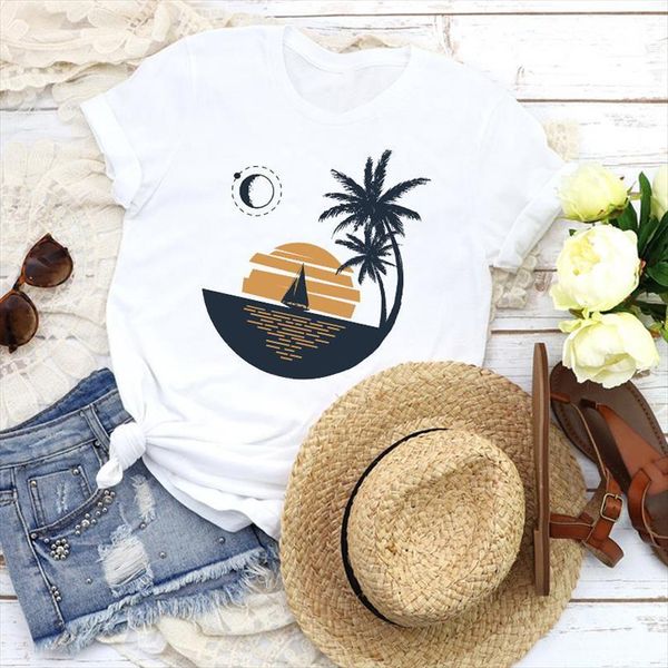 

men graphic lady beach holiday tree 90s fashion horror skull tees shirt clothing female mens, White;black