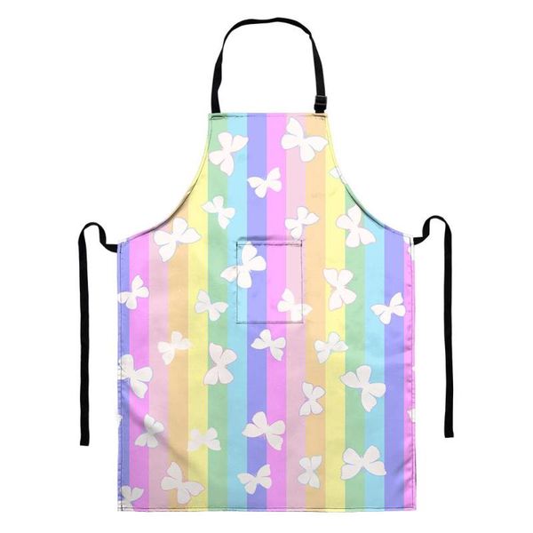 

buttiful color butterfly printting apron bar restaurant waiter christmas decoration home adjustable bib aprons for female