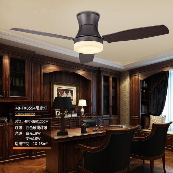 

nordic american living room ceiling fan light simple restaurant cafe led fan light antique dimmable ing