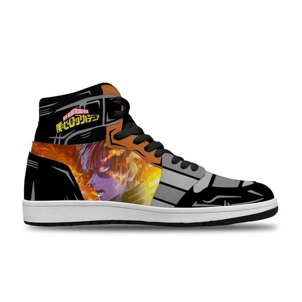 

cartoon anime my hero academia japanese diy cosplay sport non-slip basketball shoe for men's trend sports shoes high basketball shoes n