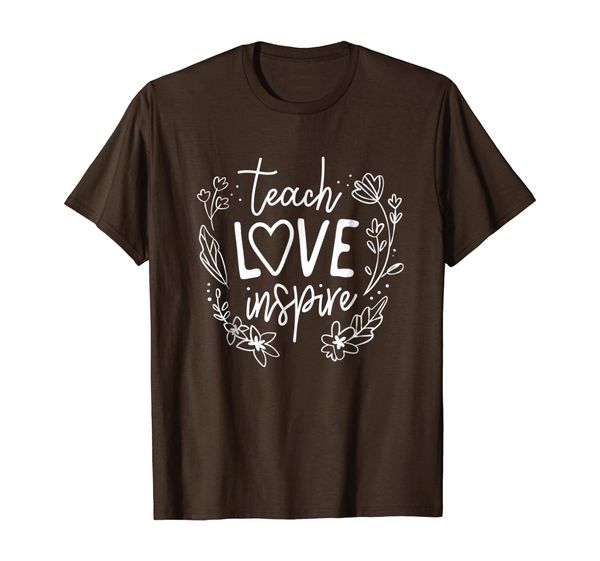

teach love inspire teacher t shirt gift, White;black